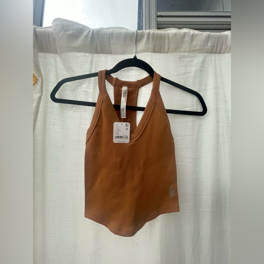 FP Movement by Free People Tan Racerback Tank
